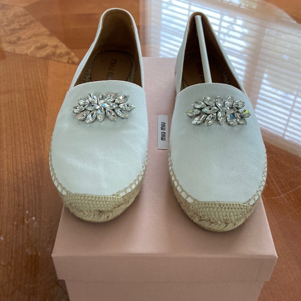 100% Authentic Miu Miu Espadrilles. Size 38 - image 2